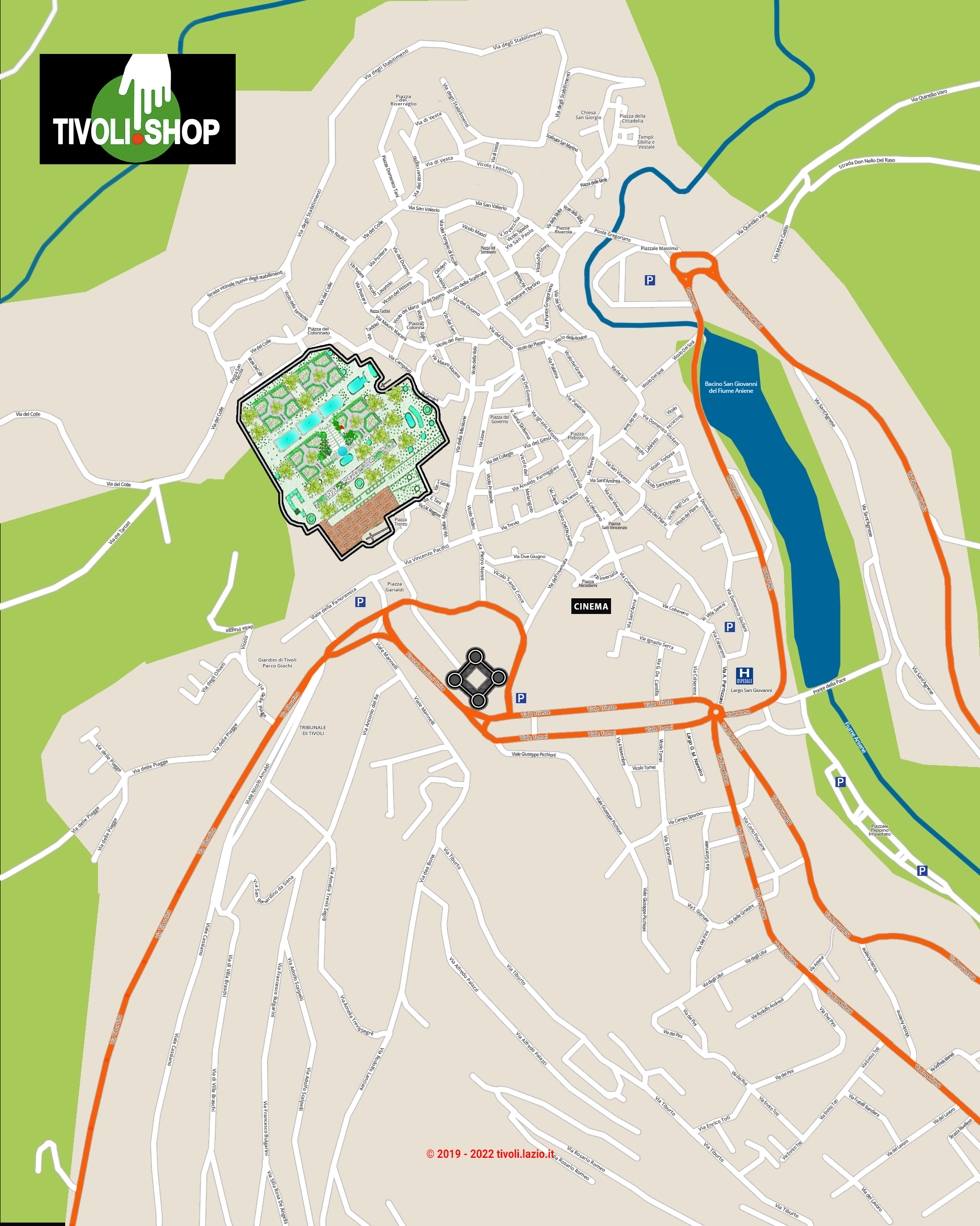 Mappa di Tivoli